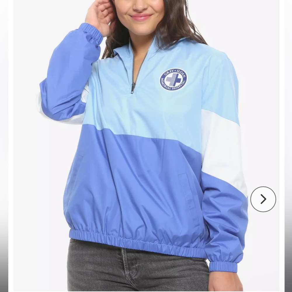 Grey's Anatomy Grey-Sloan Memorial Hospital Women's Quarter-Zip Windbreaker